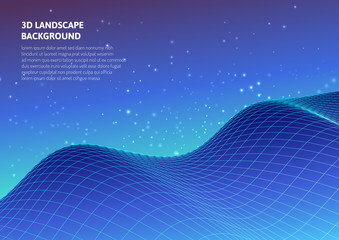 Poster - abstract 3d graphics. virtual reality and optical illusions.