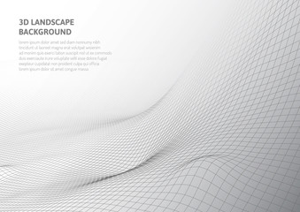 Poster - abstract 3d graphics. virtual reality and optical illusions.