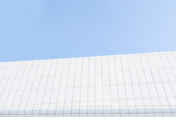 abstract architecture and blue clear sky with copy space background