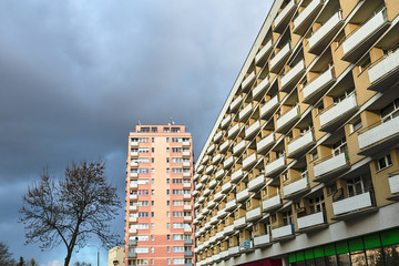 Poster - Multi-family residential buildings in the city of Poznan.