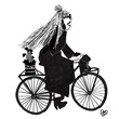 © Natalie - silhouette of girl riding bicycle