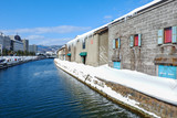 Fototapeta  - Otaru canal in winter, Hokkaido, japan