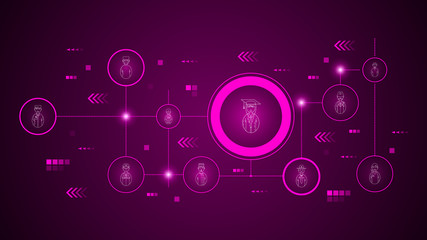 Poster - avatar girl student icon. From Avatars set