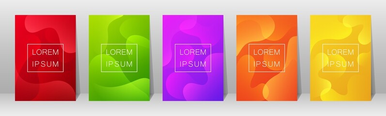 Set of flyer template design with abstract background