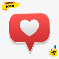 Poster - Notification Like icon. Social network app icon. Vector illustration