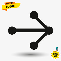 Poster - arow flat icon illustration. arow isolated sign. arow vector illustration