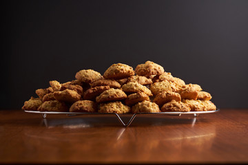 Wall Mural - Stack of cookies in a modern kitchen just cooling out of the ove