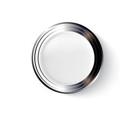 Wall Mural - Realistic Metal and Plastic Button