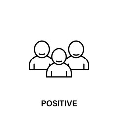Poster - people, positive, users, thinking icon. Element of human positive thinking icon. Thin line icon for website design and development, app development. Premium icon