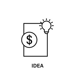 Poster - paper, dollar, bulb, idea icon. Element of human positive thinking icon. Thin line icon for website design and development, app development. Premium icon