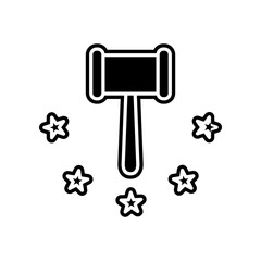 Poster - Justice, law icon. Element of General data project for mobile concept and web apps icon. Glyph, flat icon for website design and development, app development