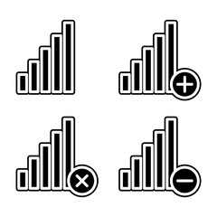 Poster - set of signal icon. Element of phone for mobile concept and web apps icon. Glyph, flat icon for website design and development, app development
