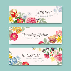 Poster - Foral styled invitation template