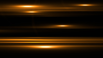 Aufkleber - golden frame. Shining rectangle banner    gold lines with light effects  on black  background