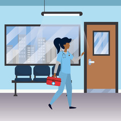 Wall Mural - healthcare medical cartoon