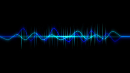 Aufkleber - frequency audio music equalizer digital . music player waveform, hud for sound technology or tune bar, recorder signal. Song studio or music sound theme