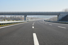 Construction Of Newly Finished, Empty Highway.