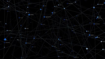 Poster - Network background with business keywords. Search engine optimization.