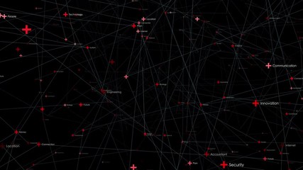 Poster - Network background with business keywords. Search engine optimization.