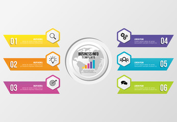 modern vector infographics elements design template. business data visualization timeline with step 