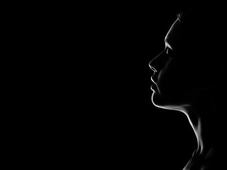 female profile silhouette