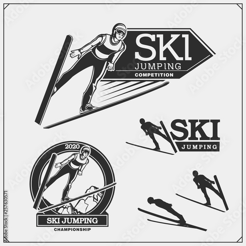 Dekoracja na wymiar  wektor-zestaw-emblematow-skoki-narciarskie-etykiety-odznaki-i-elementy-projektu-projekt-nadruku-na-koszulke