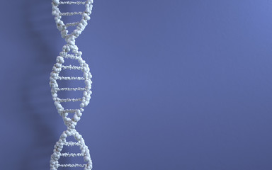 Poster - dna molecules, structure of the genetic code, 3d rendering,conceptual image.