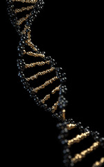 Poster - dna molecules, structure of the genetic code, 3d rendering,conceptual image.
