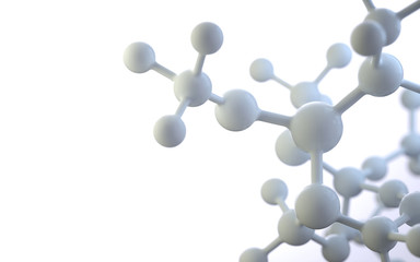 Wall Mural - molecule model. science concept. 3d rendering,conceptual image.