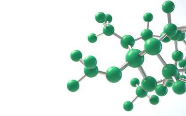 Wall Mural - molecule model. science concept. 3d rendering,conceptual image.