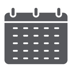 Poster - Calendar glyph icon, reminder and date, schedule sign, vector graphics, a solid pattern on a white background.