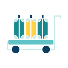 Sticker - Luggage cart icon