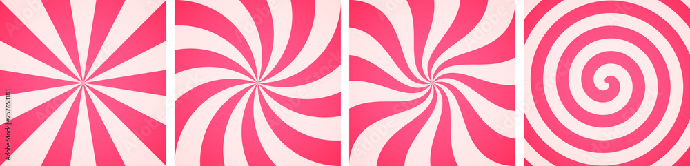 Set of sweet candy abstract backgrounds Stock Vector | Adobe Stock