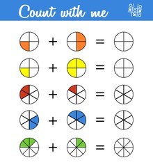 counting game for preschool children. educational a mathematical game