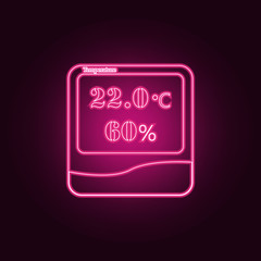 Digital thermometer icon. Elements of measuring elements in neon style icons. Simple icon for websites, web design, mobile app, info graphics