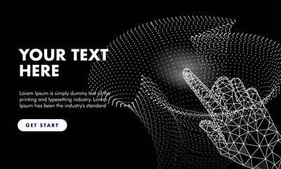 Fototapete - Abstract future realistics shape objects. Innovations blend systems and technologies in big data. development  technology automatically process. black and full color future style.