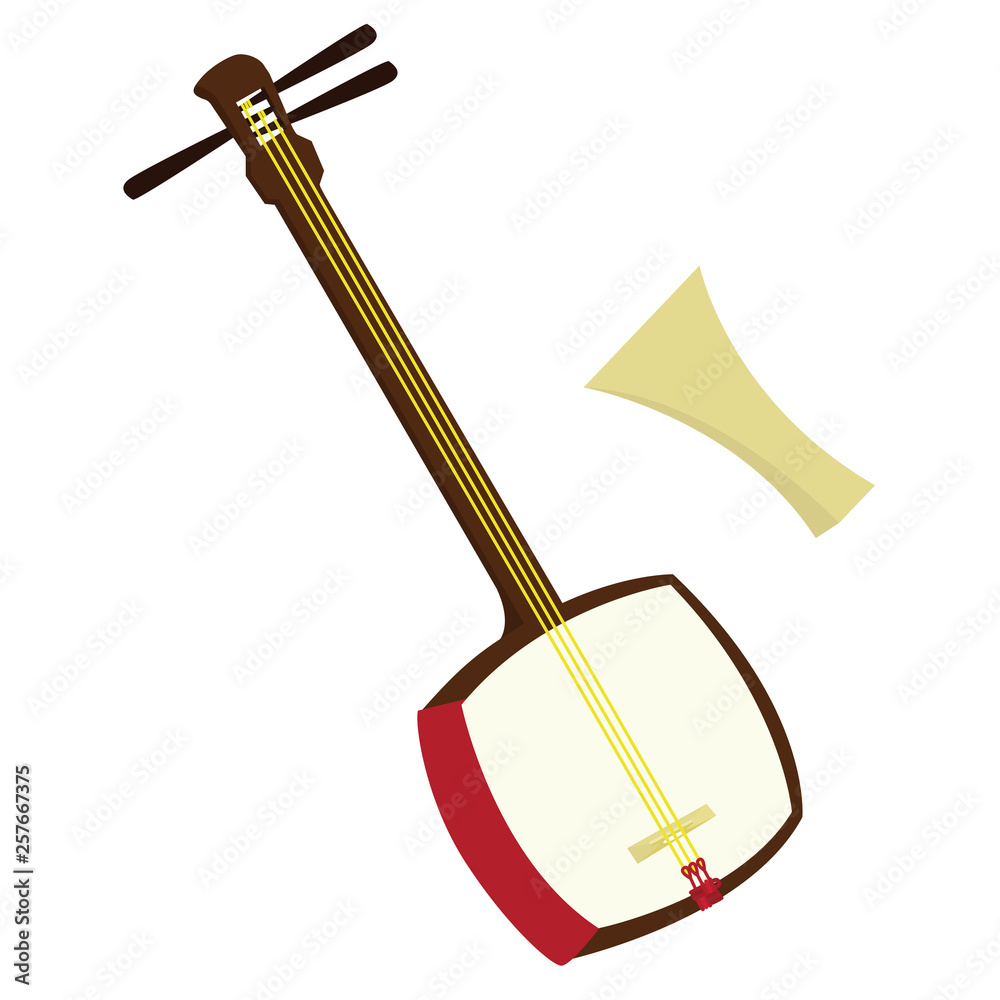 三味線のイラスト Stock Vector | Adobe Stock
