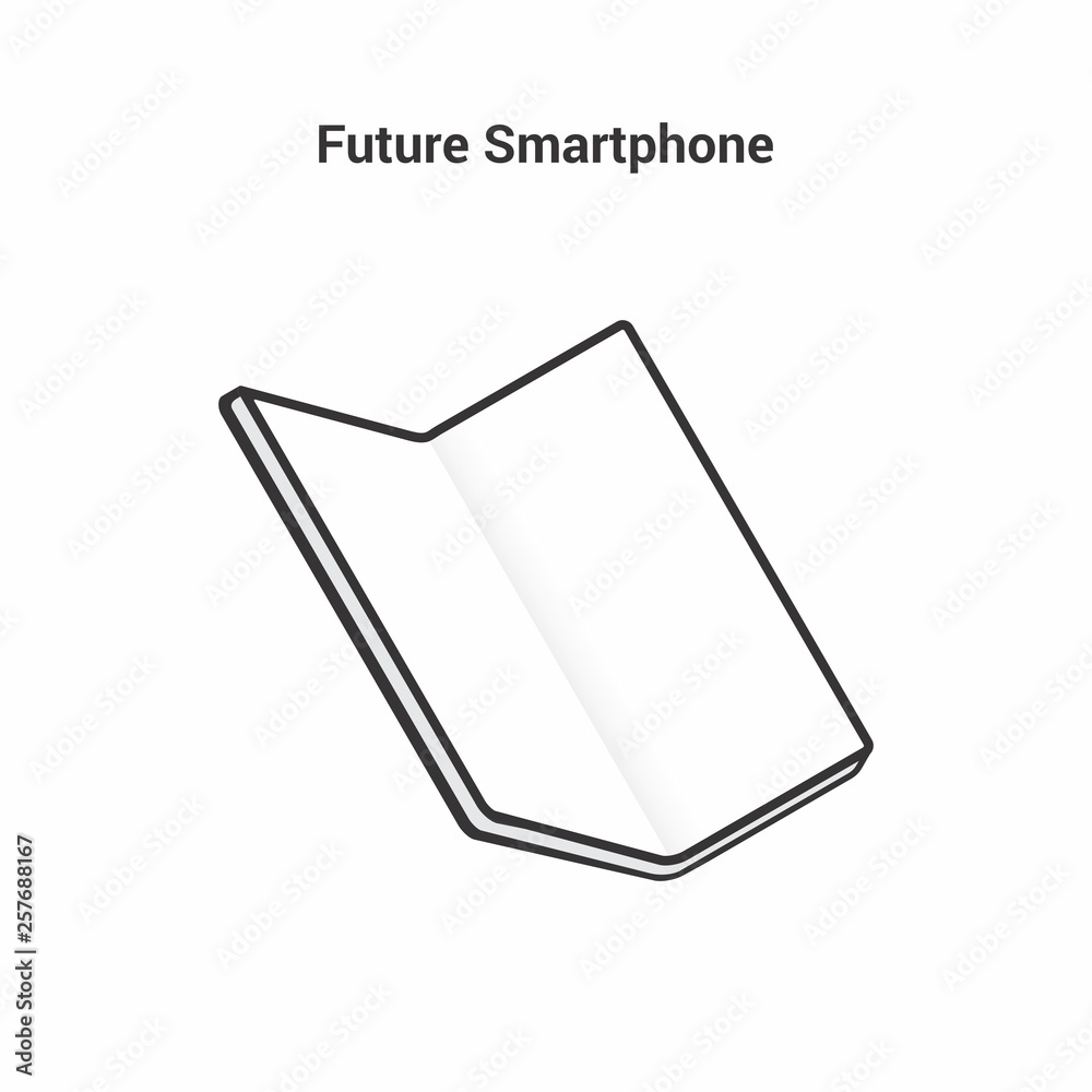 The smart of the future. Black and white icon on an isolated background ...
