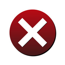 Illustration Representing Error Icon Button, Deleting, Failure, Exluir, X. Ideal For Informational And Institutional Material