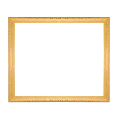 Poster - gold frame with a pattern isolated on white