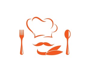 hat chef logo template vecto