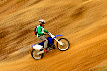 Motocross Action in Autumn