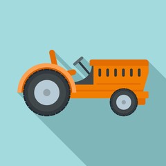 Poster - Tractor icon. Flat illustration of tractor vector icon for web design