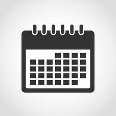 Poster - Calendar Icon. Black and White Calendar