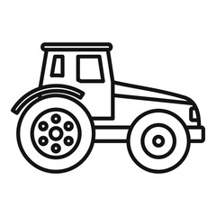 Poster - Modern tractor icon. Outline modern tractor vector icon for web design isolated on white background