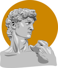 Illustration Of Sculpture. David. Michelangelo