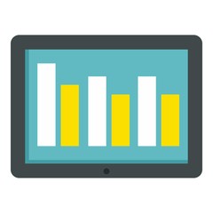 Poster - Graph tablet icon. Flat illustration of graph tablet vector icon for web design