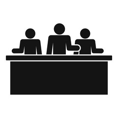 Poster - Business meeting icon. Simple illustration of business meeting vector icon for web design isolated on white background