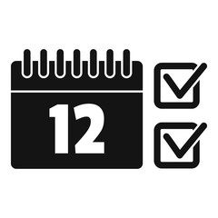 Poster - calendar icon. simple illustration of calendar vector icon for web design isolated on white backgrou