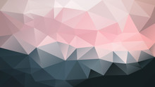 Vector Abstract Irregular Polygon Background - Triangle Low Poly Pattern - Pastel Pink And Petroleum Gray Black Color